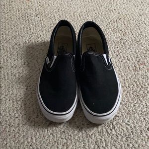 Black slip on Vans